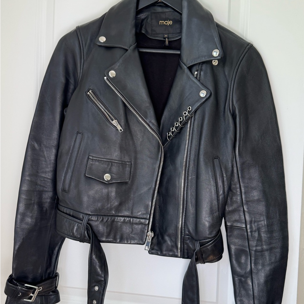 Maje Black Leather Jacket